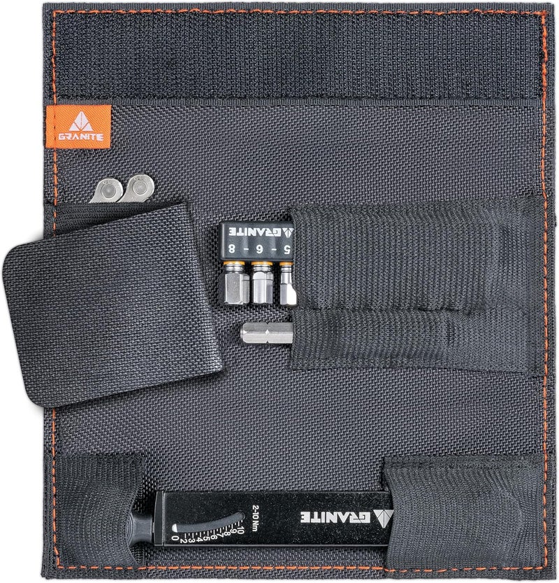 Granite Rocknroll TQ Torque Ratchet Bike Tool Kit, Multifunction Bike Kit with 10 Tool Bits and Extension Rod, Portable Torque Tightening Tool Kit for Mountain Bike (Red) - Image 3